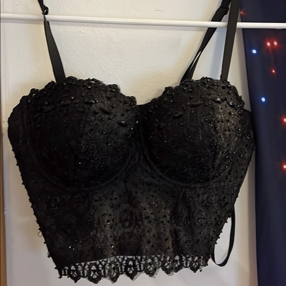Rhinestone bustier top. Windsor size small